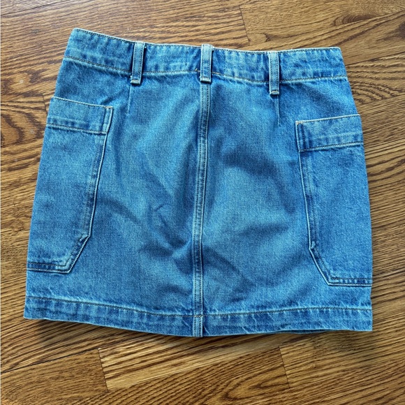 FRAME Cargo Pocket Denim Mini Skirt Utility Y2K Casual Jean Grunge Streetwear 25 - Picture 2 of 6